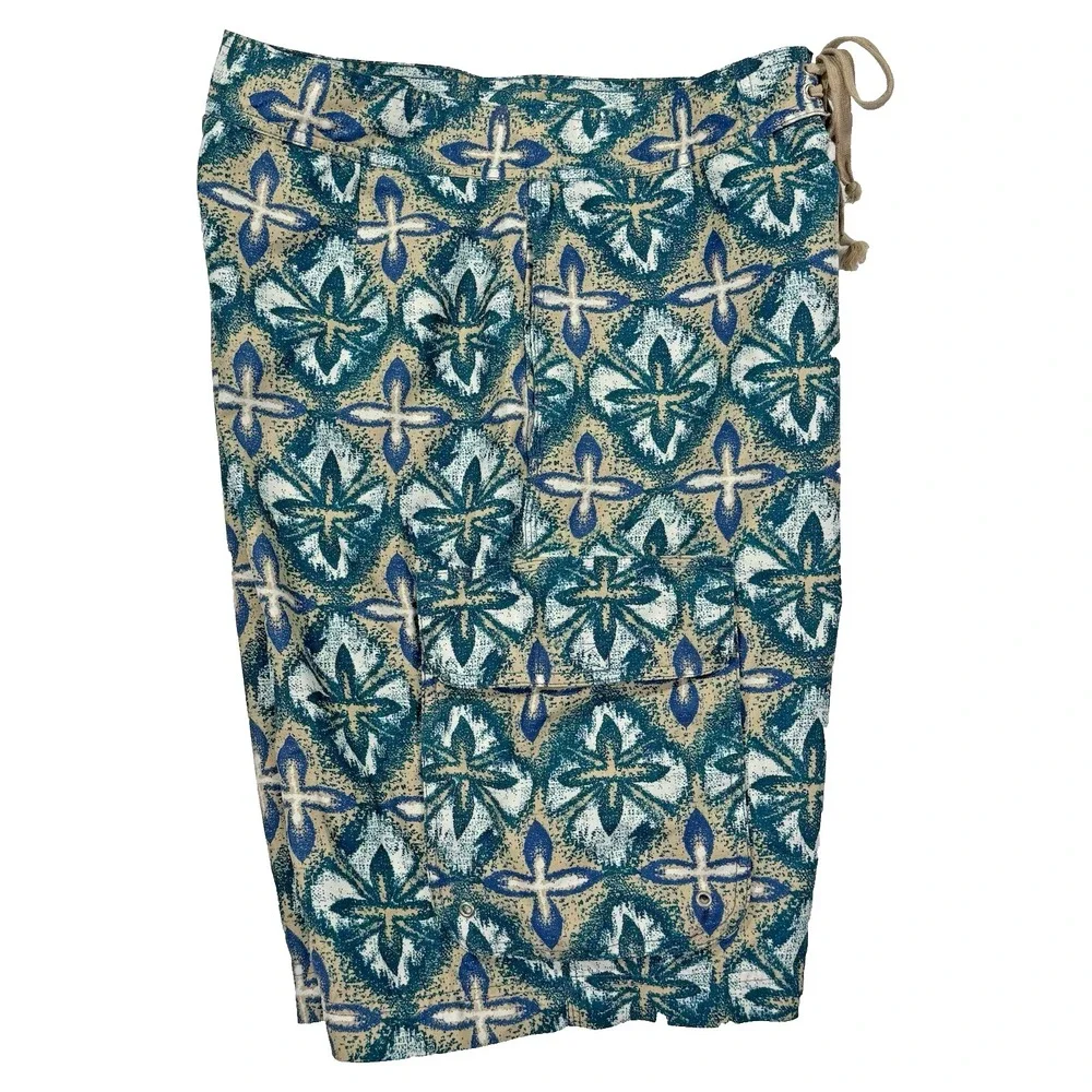 Arizona Board Shorts Mens 32 Mosaiq Swim Trunks Bohemian Pockets Drawstring‎